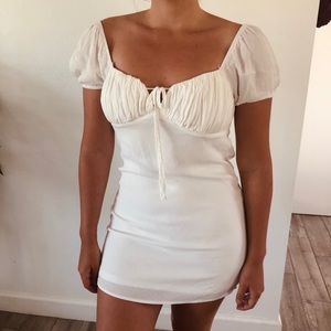 White mini dress